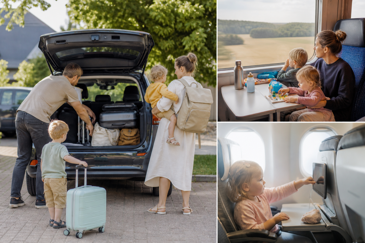 Redactioneel beeld bij Tips voor reizen met kleine kinderen in auto, trein en vliegtuig